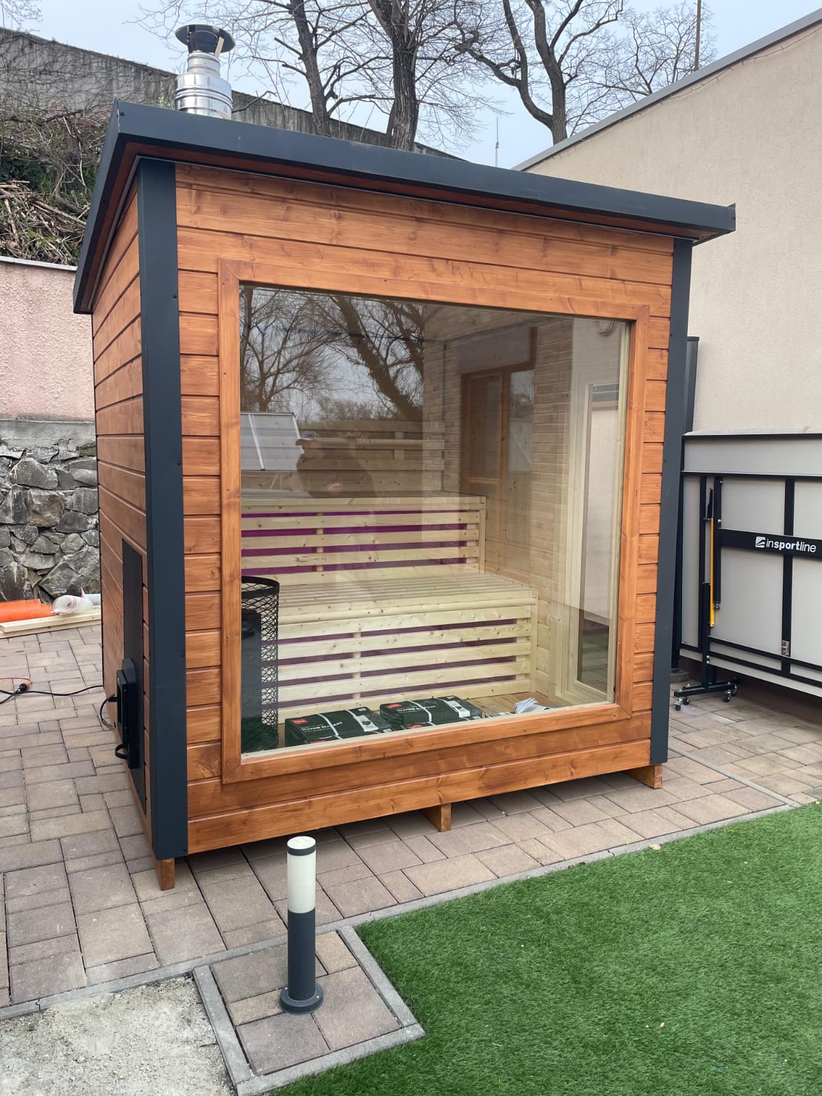Sauna Quatro z przeszkleniem