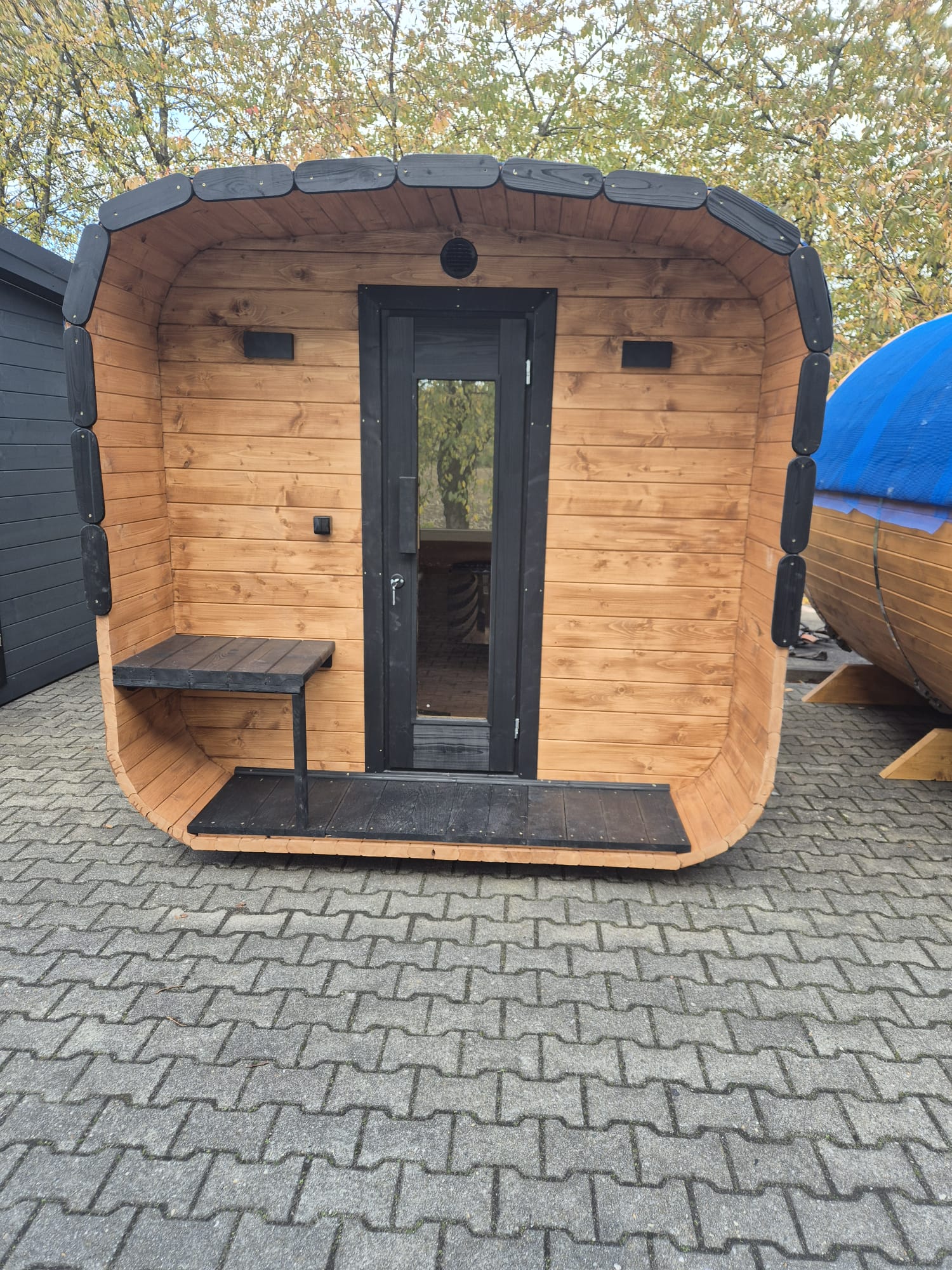 Sauna beczkowa zewnętrzna